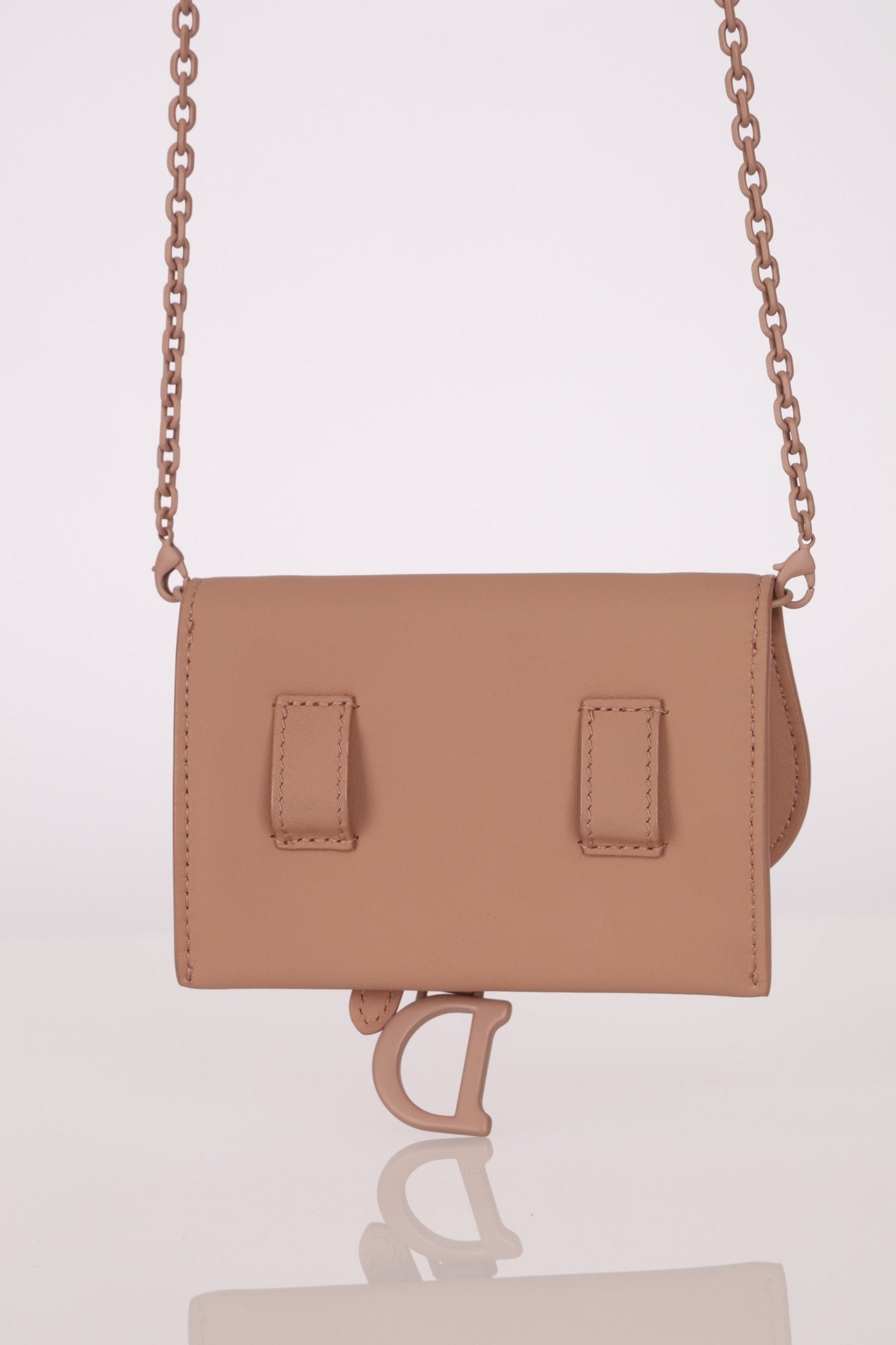 Dior Matte Calfskin Saddle Cardholder Crossbody - FashioNica