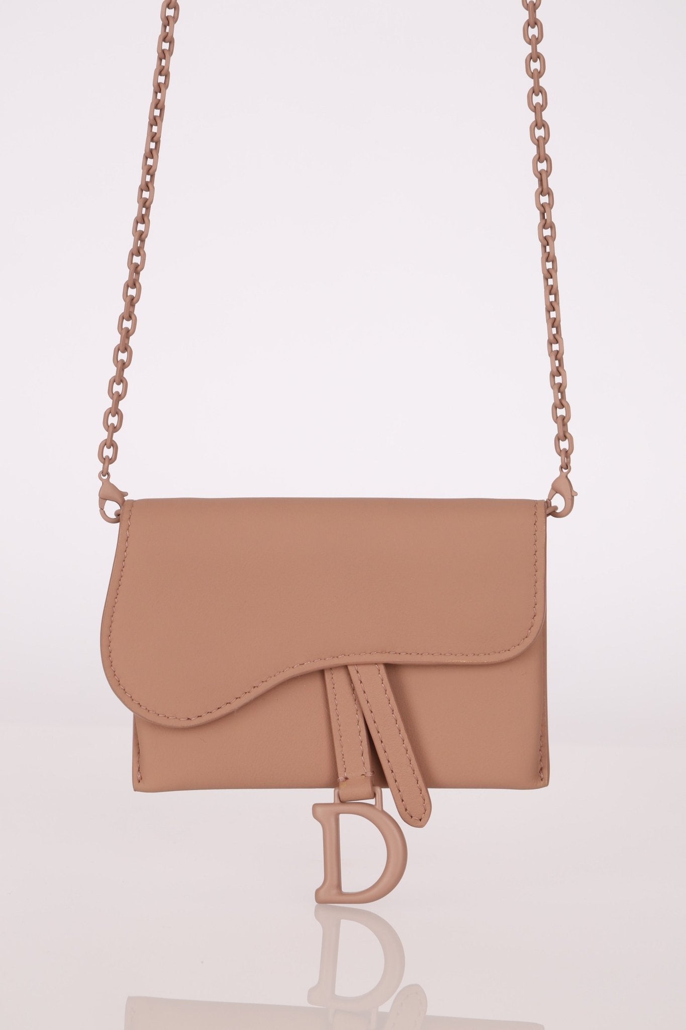Dior Matte Calfskin Saddle Cardholder Crossbody - FashioNica