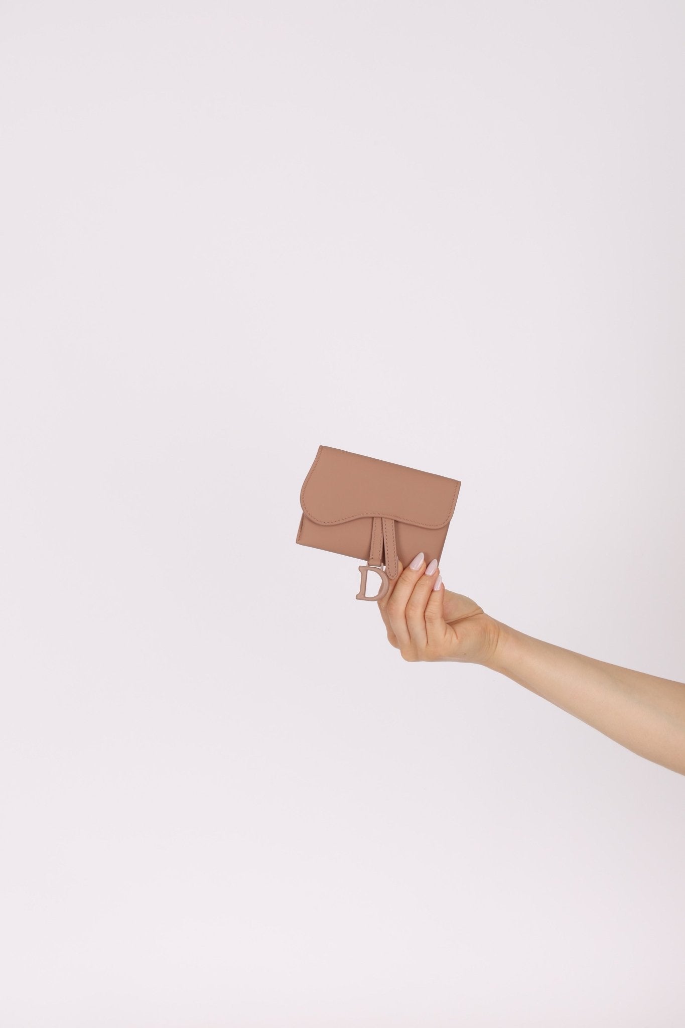 Dior Matte Calfskin Saddle Cardholder Crossbody - FashioNica