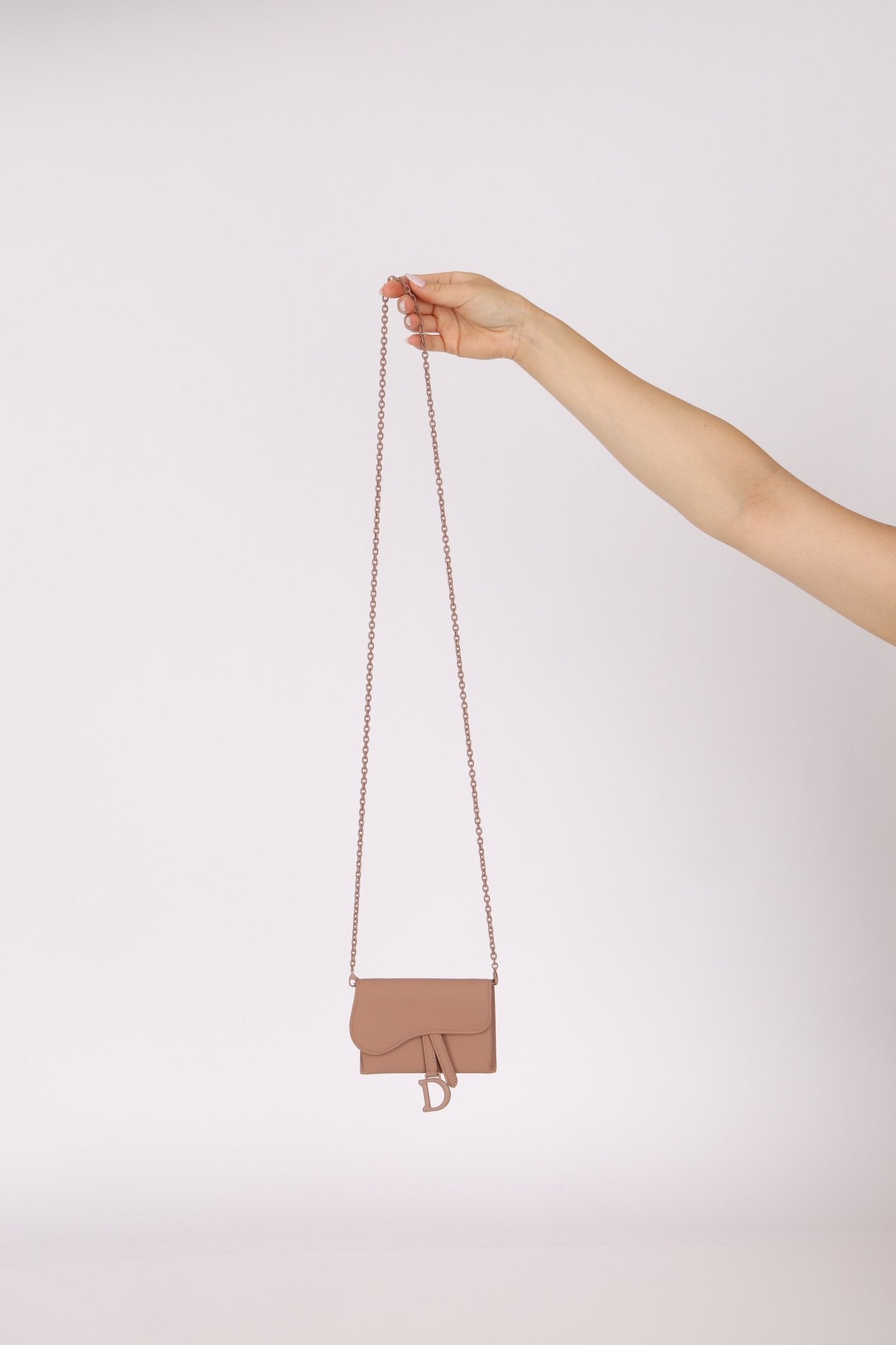 Dior Matte Calfskin Saddle Cardholder Crossbody - FashioNica