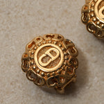 Dior Mini Boucles d’Oreilles Rondes Logo Clip - On Earrings - FashioNica