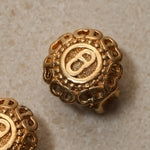 Dior Mini Boucles d’Oreilles Rondes Logo Clip - On Earrings - FashioNica