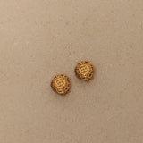 Dior Mini Boucles d’Oreilles Rondes Logo Clip - On Earrings - FashioNica