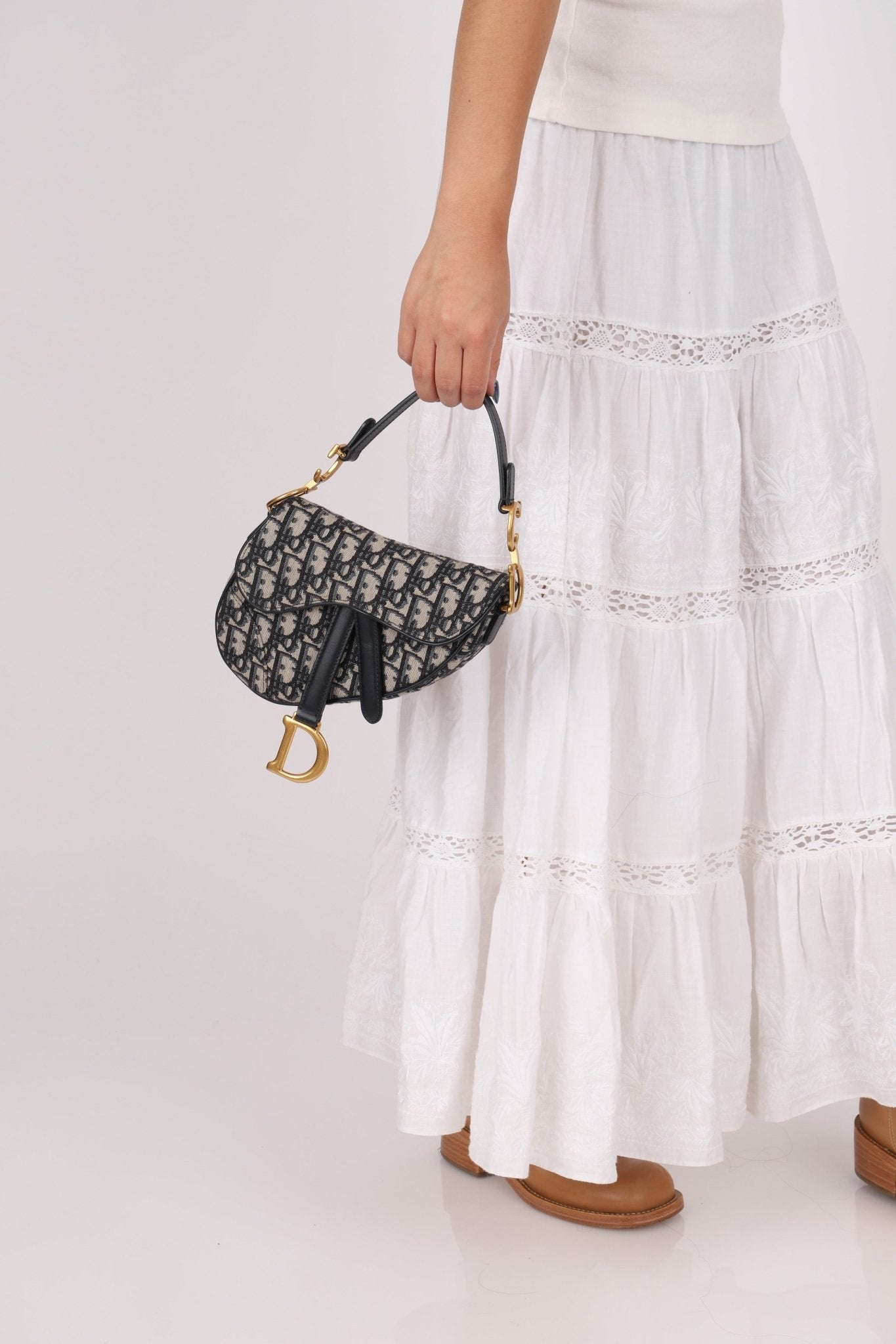 Dior Mini Oblique Saddle with Guitar Strap - FashioNica