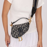 Dior Mini Oblique Saddle with Guitar Strap - FashioNica