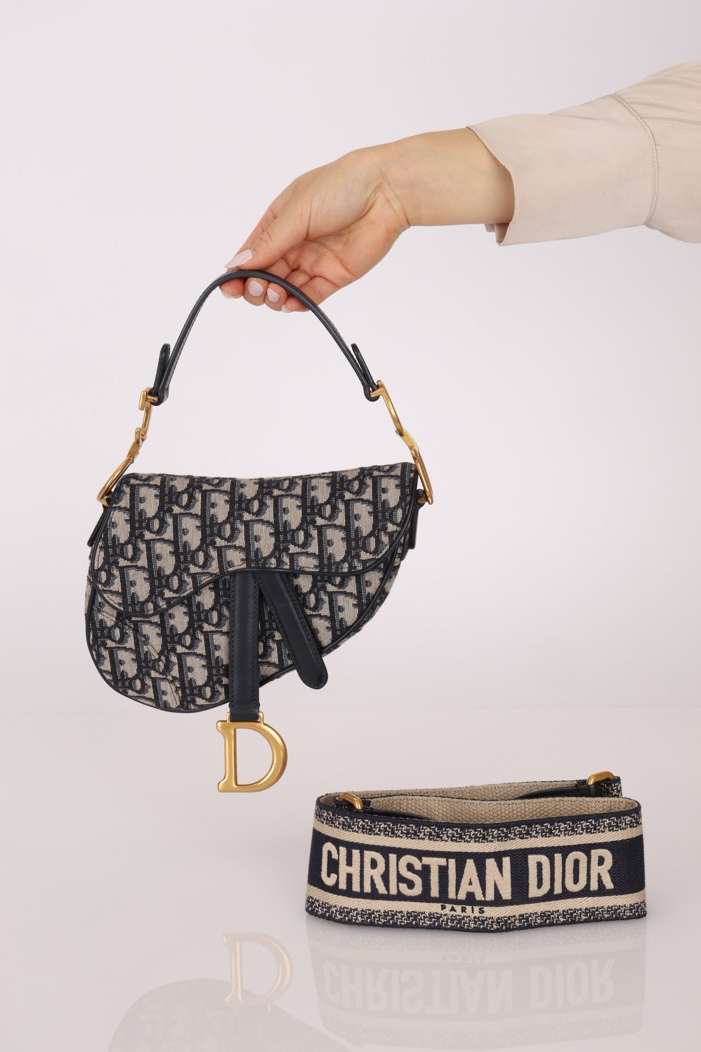 Dior Mini Oblique Saddle with Guitar Strap - FashioNica