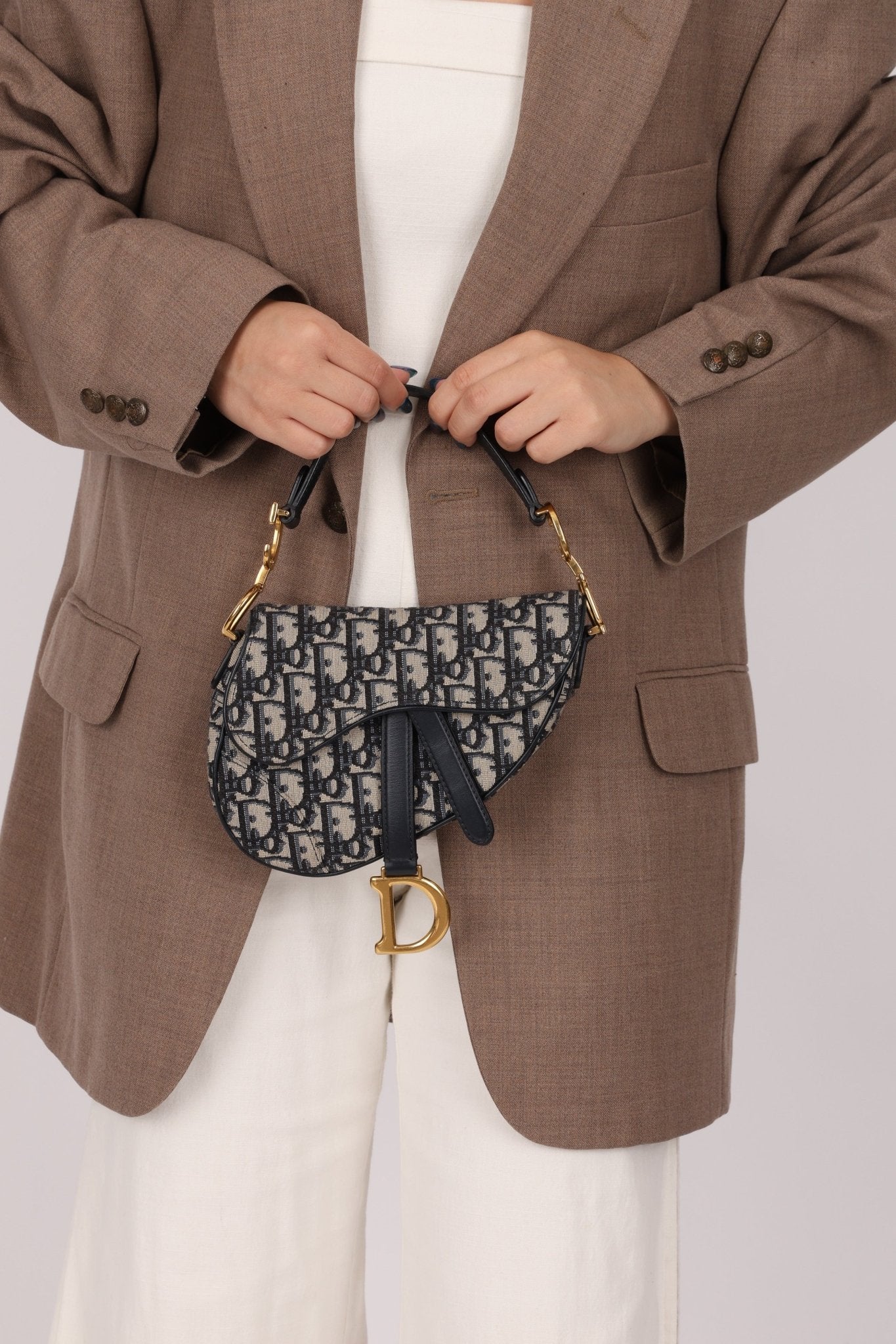 Dior Oblique Mini Saddle w/ Embellished Strap - FashioNica