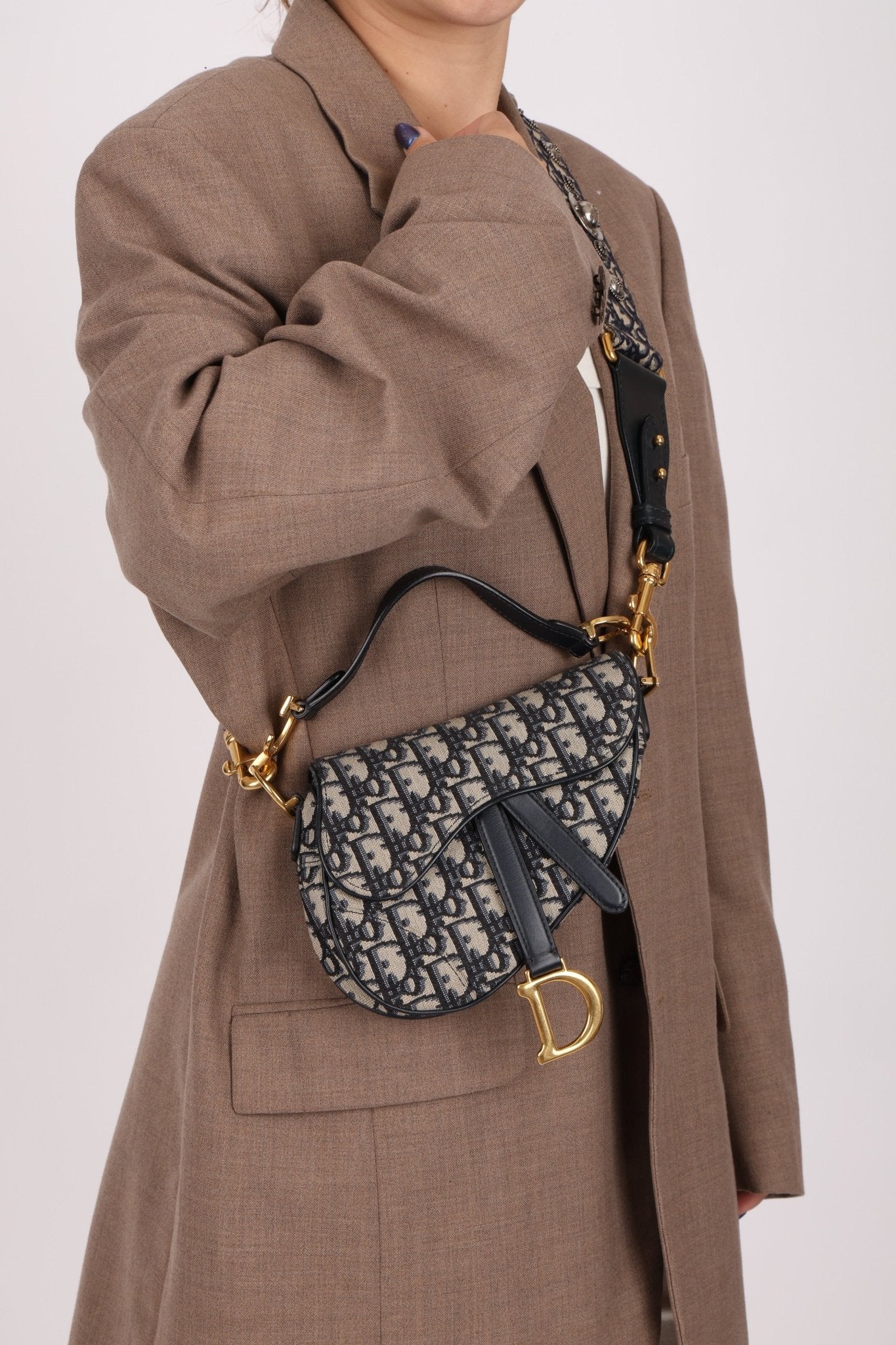 Dior Oblique Mini Saddle w/ Embellished Strap - FashioNica