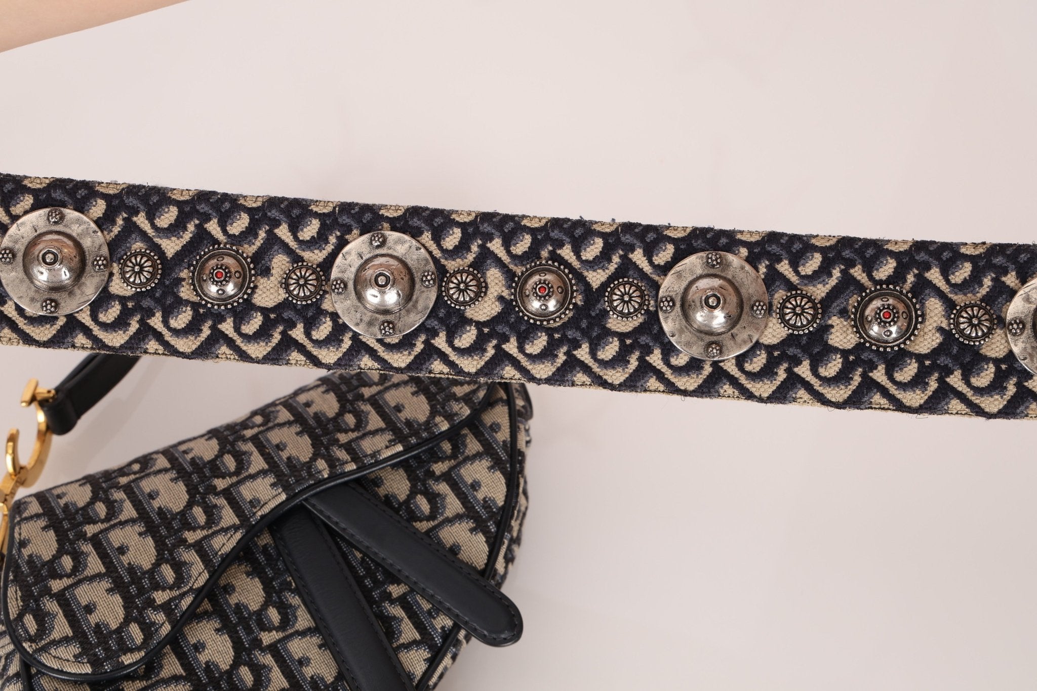 Dior Oblique Mini Saddle w/ Embellished Strap - FashioNica