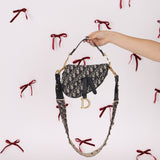 Dior Oblique Mini Saddle w/ Embellished Strap - FashioNica
