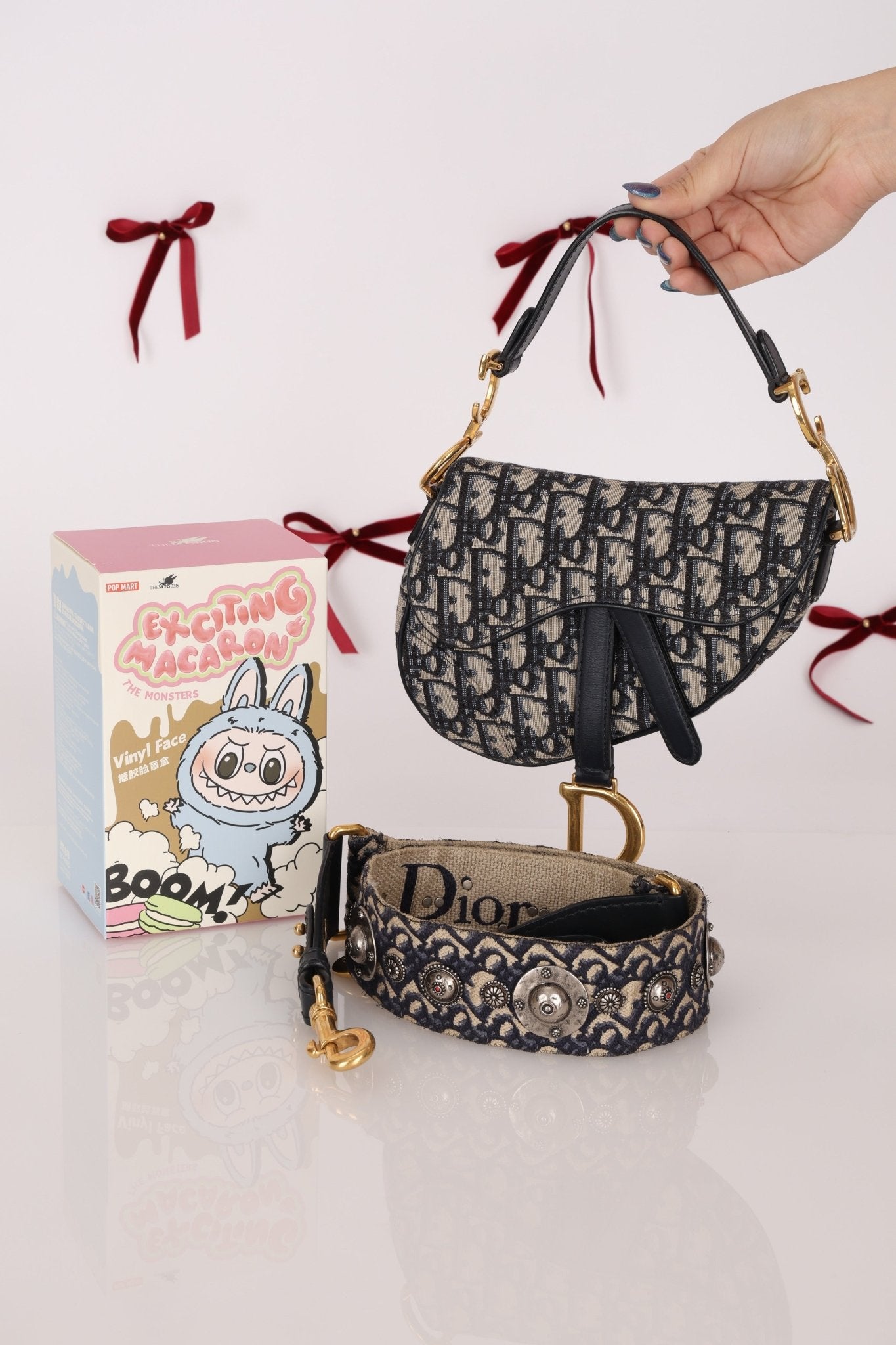 Dior Oblique Mini Saddle w/ Embellished Strap - FashioNica