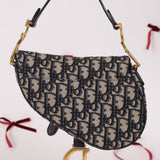 Dior Oblique Mini Saddle w/ Embellished Strap - FashioNica