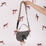 Dior Oblique Mini Saddle w/ Embellished Strap - FashioNica