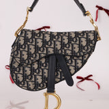 Dior Oblique Mini Saddle w/ Embellished Strap - FashioNica