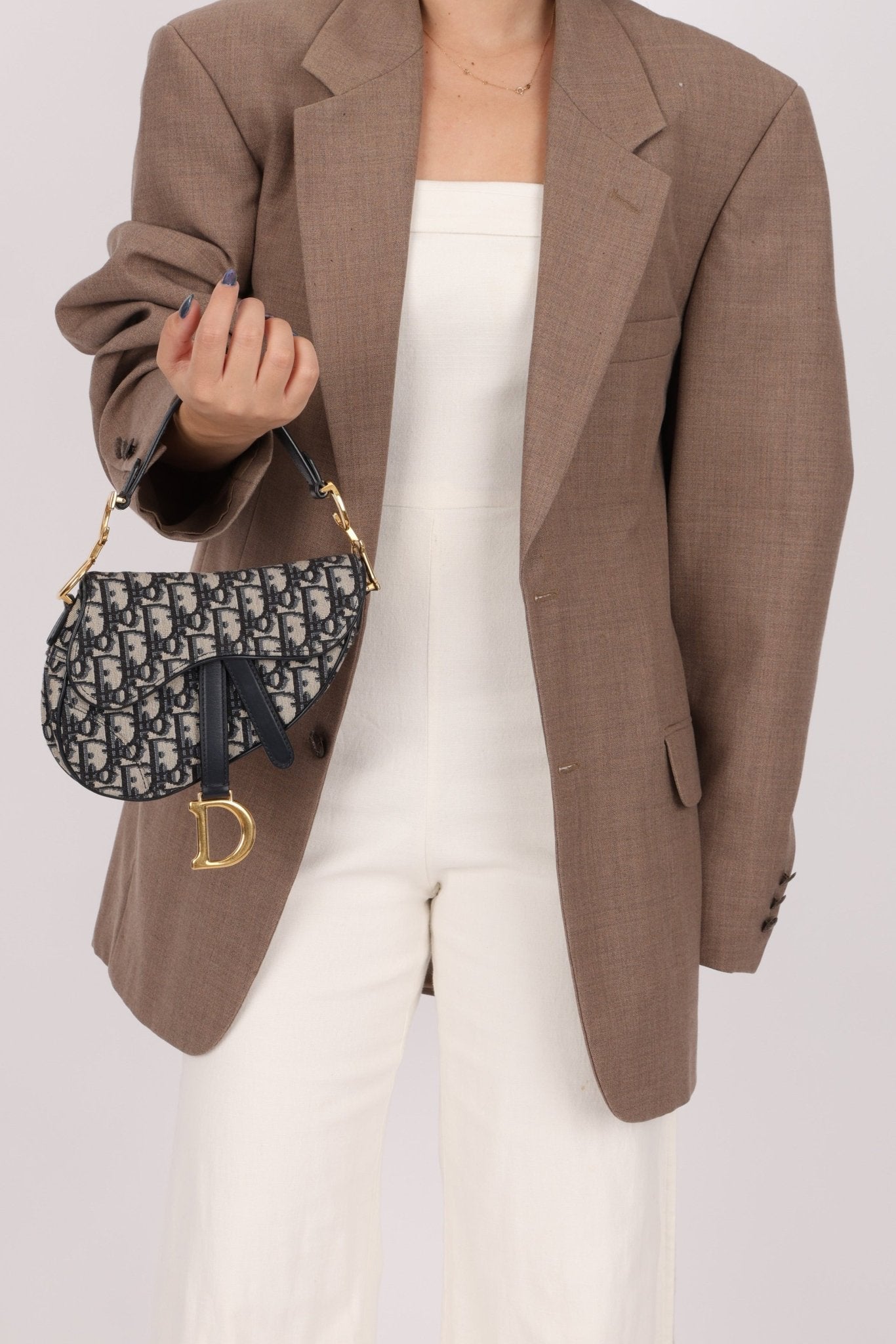 Dior Oblique Mini Saddle w/ Embellished Strap - FashioNica