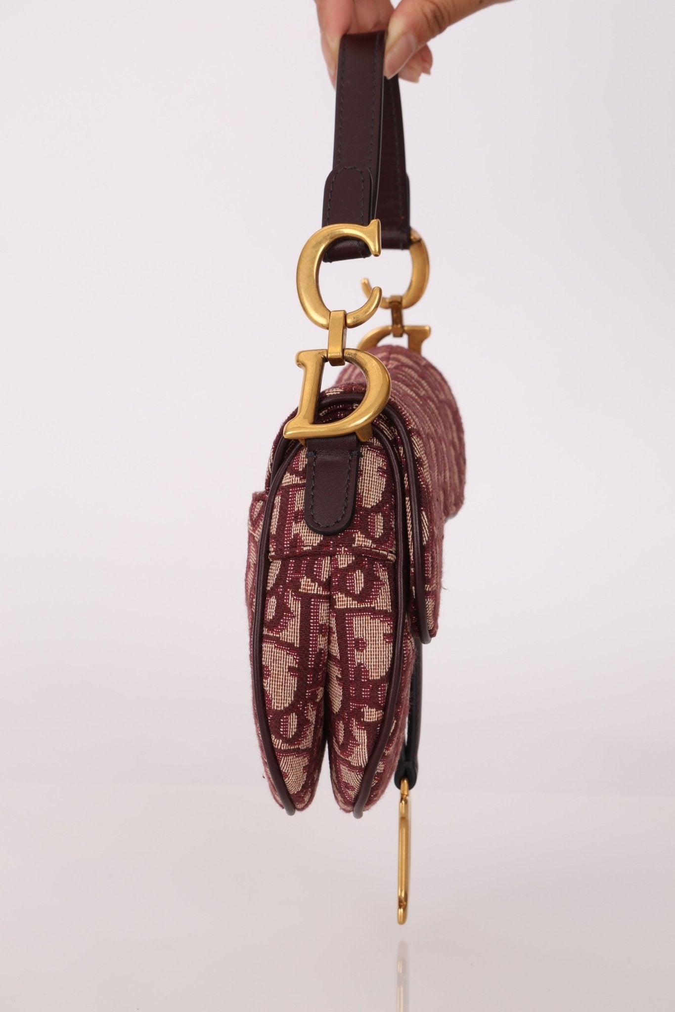 Dior Red Oblique Mini Saddle Bag - FashioNica