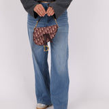 Dior Red Oblique Mini Saddle Bag - FashioNica