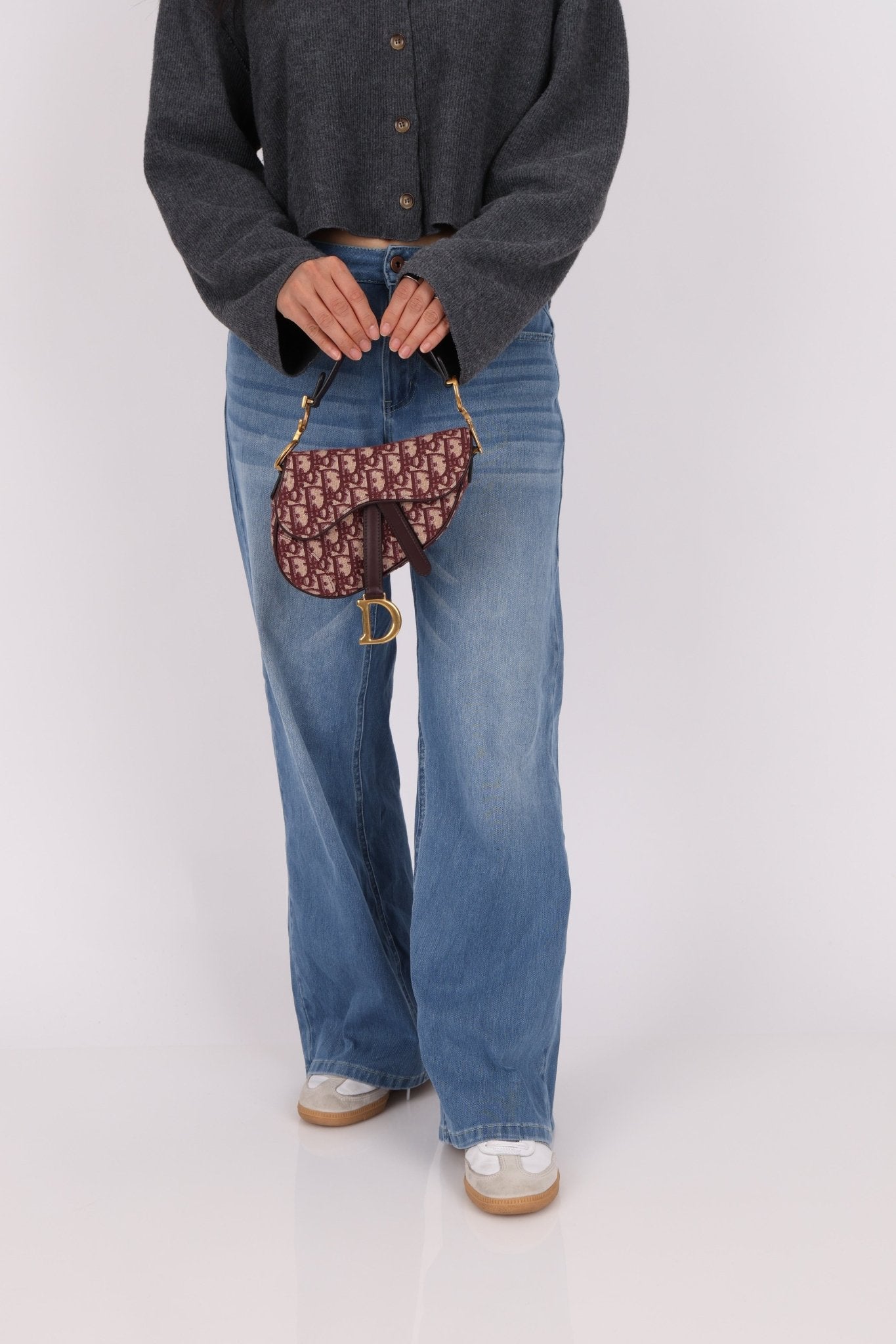 Dior Red Oblique Mini Saddle Bag - FashioNica