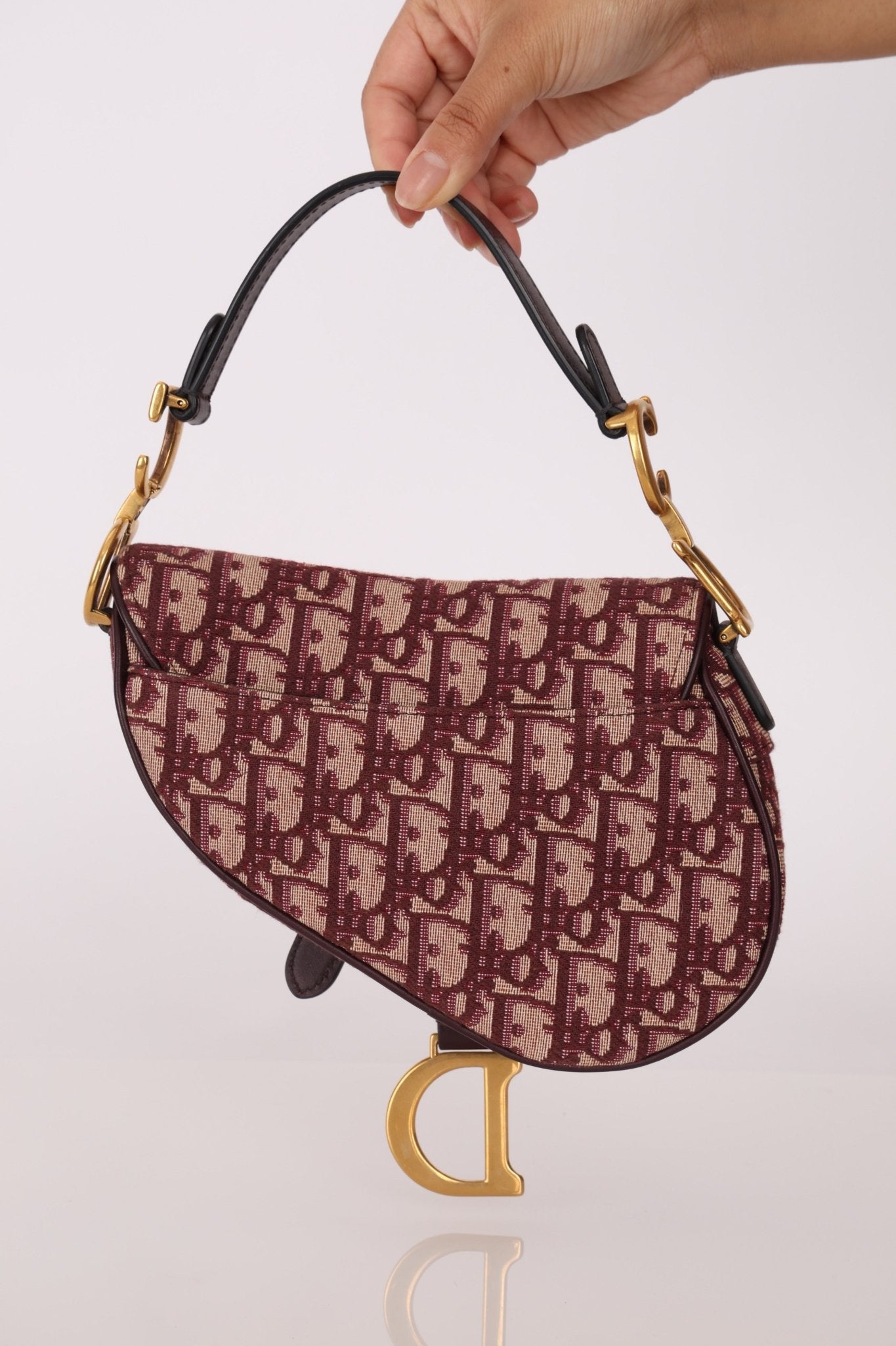 Dior Red Oblique Mini Saddle Bag - FashioNica