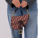 Dior Red Oblique Mini Saddle Bag - FashioNica