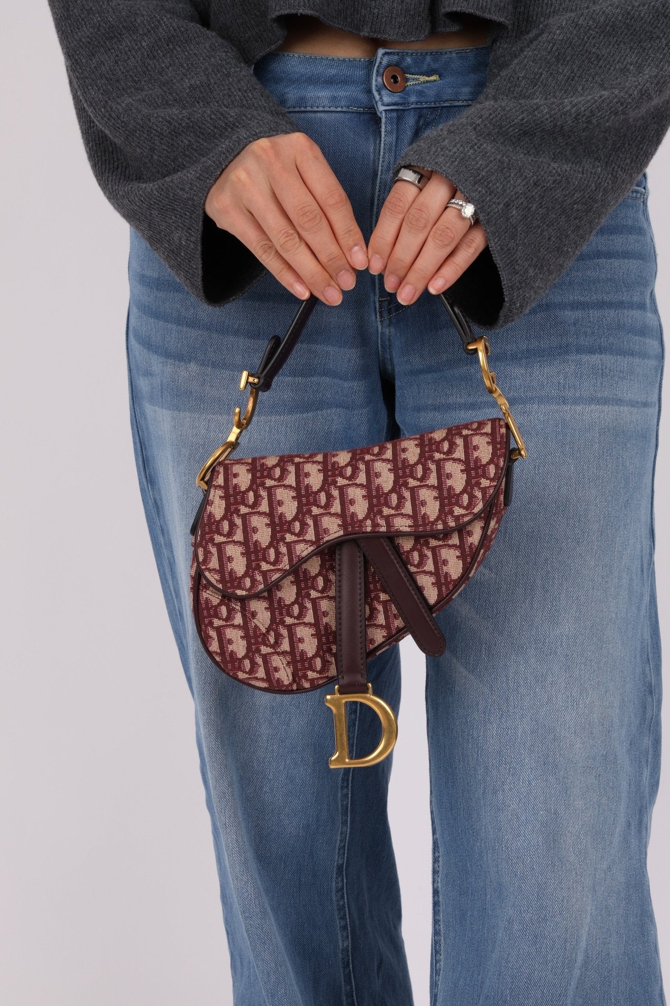 Dior Red Oblique Mini Saddle Bag - FashioNica