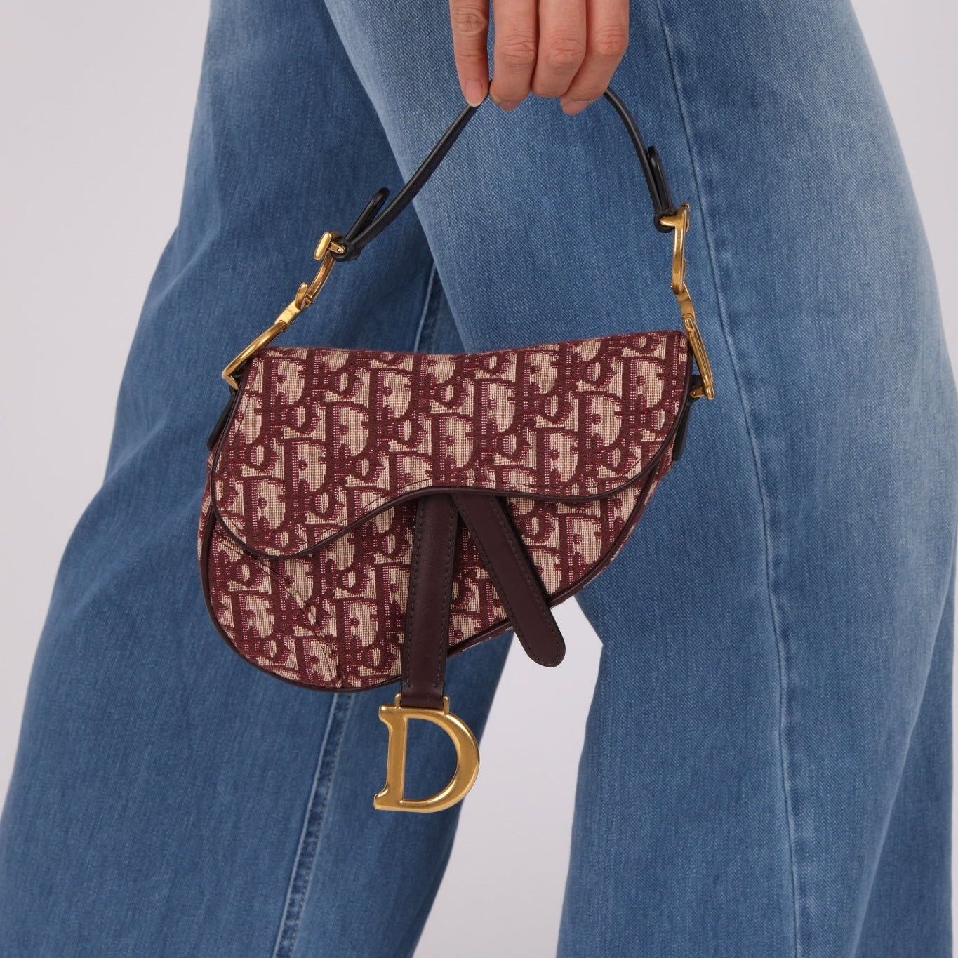 Dior Red Oblique Mini Saddle Bag - FashioNica