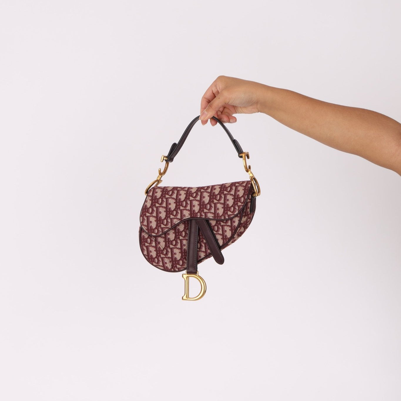 Dior Red Oblique Mini Saddle Bag - FashioNica