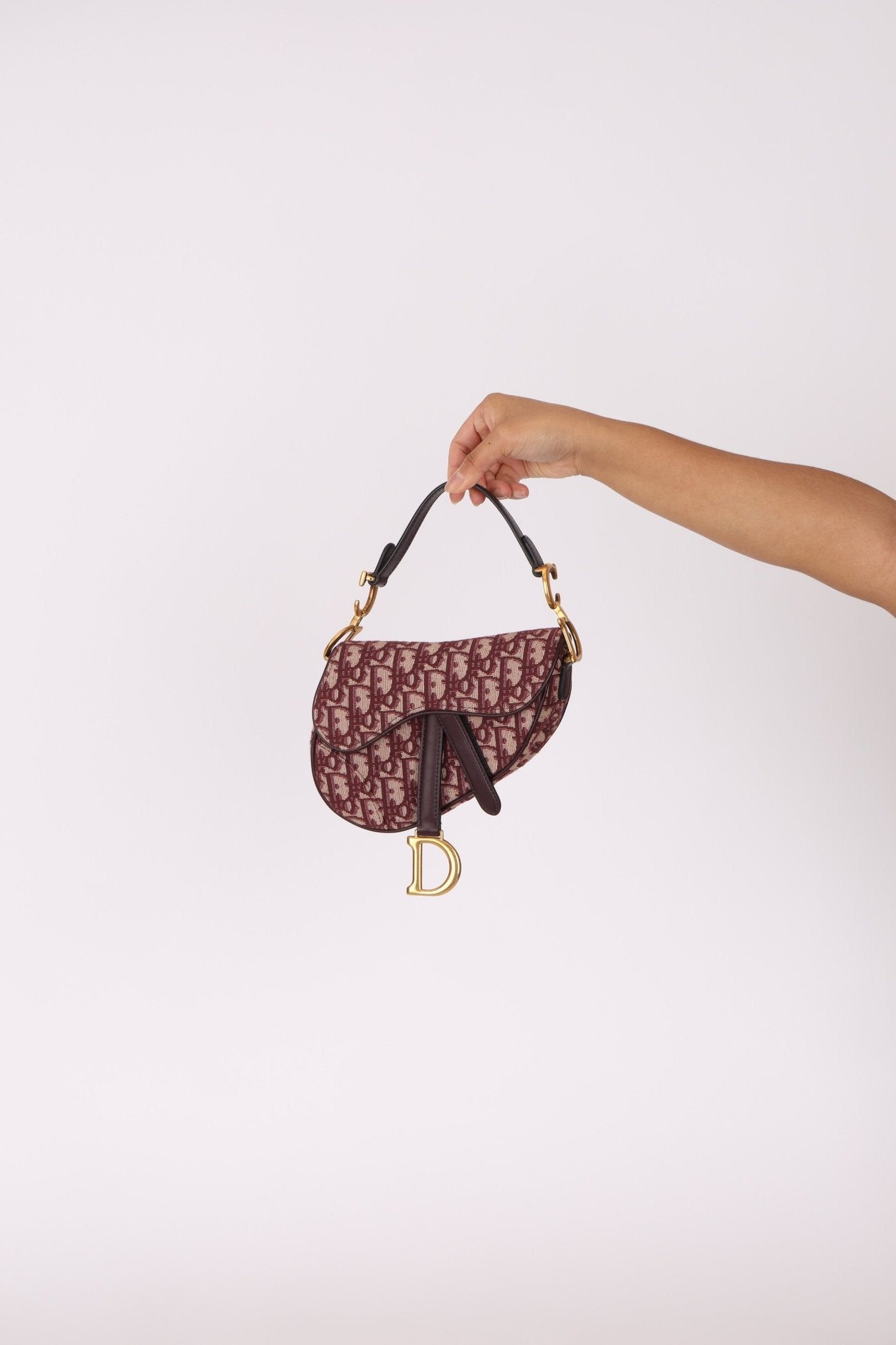 Dior Red Oblique Mini Saddle Bag - FashioNica