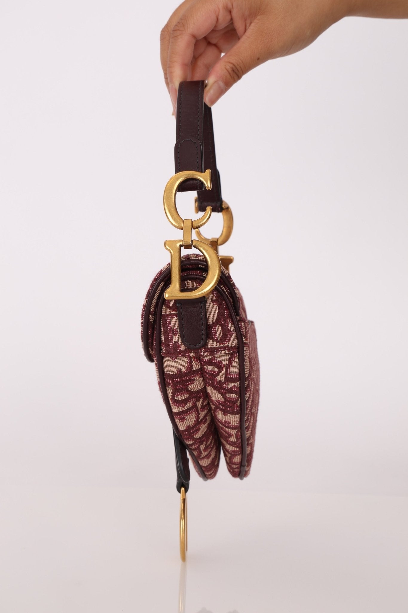 Dior Red Oblique Mini Saddle Bag - FashioNica