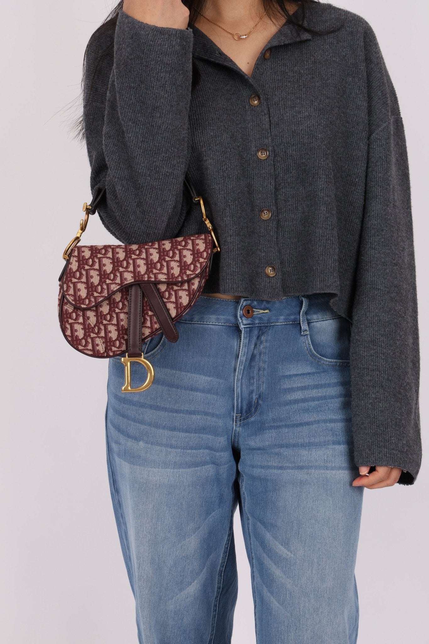 Dior Red Oblique Mini Saddle Bag - FashioNica