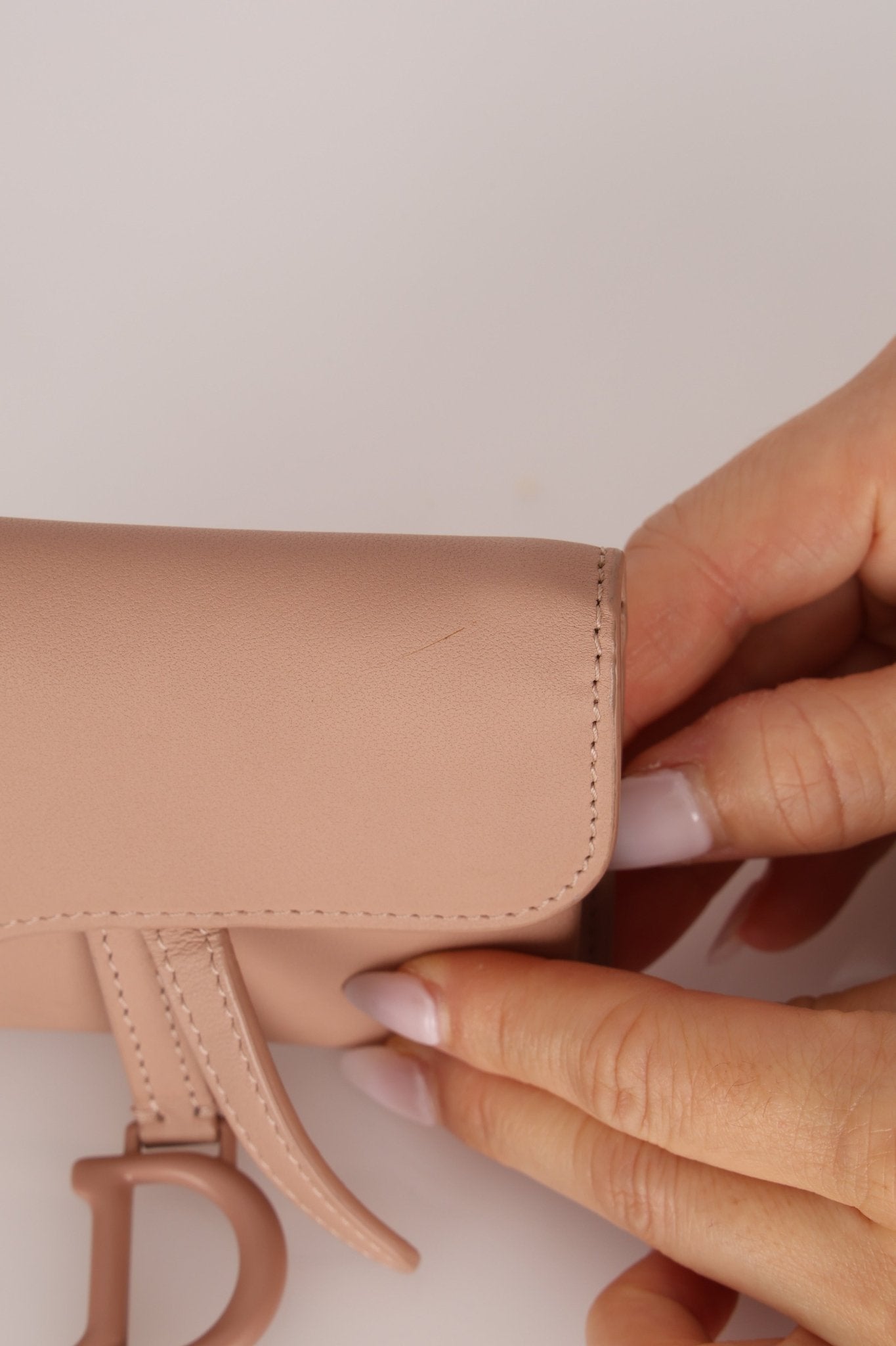 Dior Saddle Matte Cardholder on Chain - FashioNica