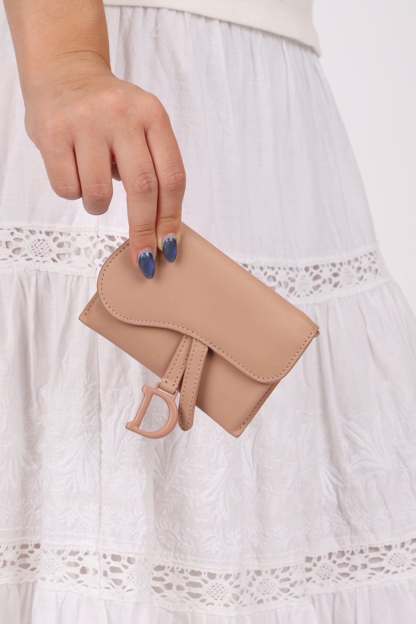 Dior Saddle Matte Cardholder on Chain - FashioNica