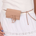 Dior Saddle Matte Cardholder on Chain - FashioNica