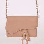 Dior Saddle Matte Cardholder on Chain - FashioNica