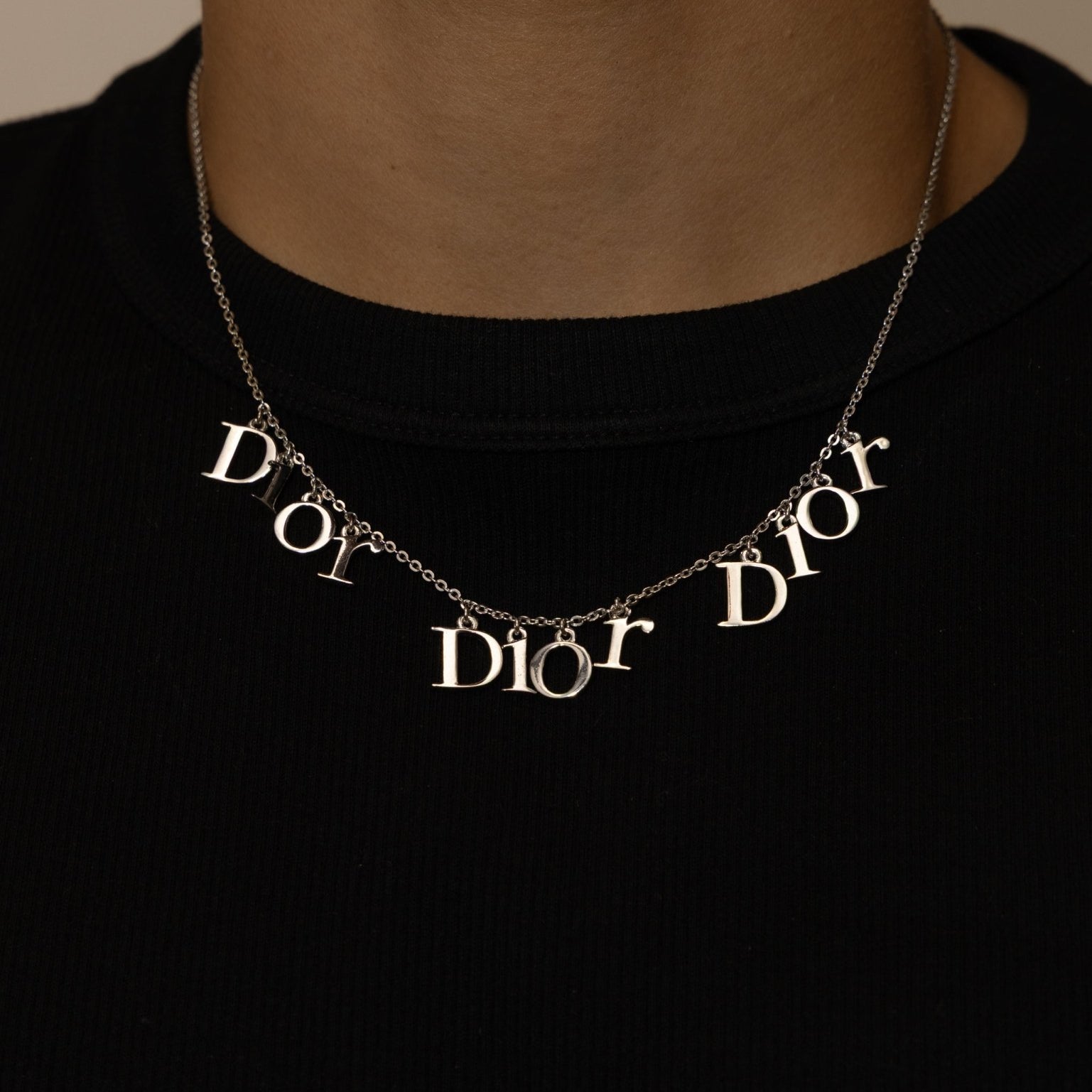 Dior Triple Logo Letters Necklace - FashioNica