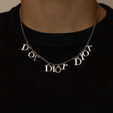 Dior Triple Logo Letters Necklace - FashioNica