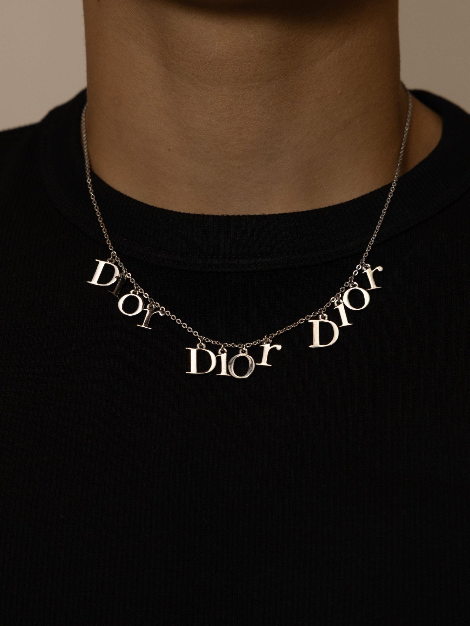 Dior Triple Logo Letters Necklace - FashioNica