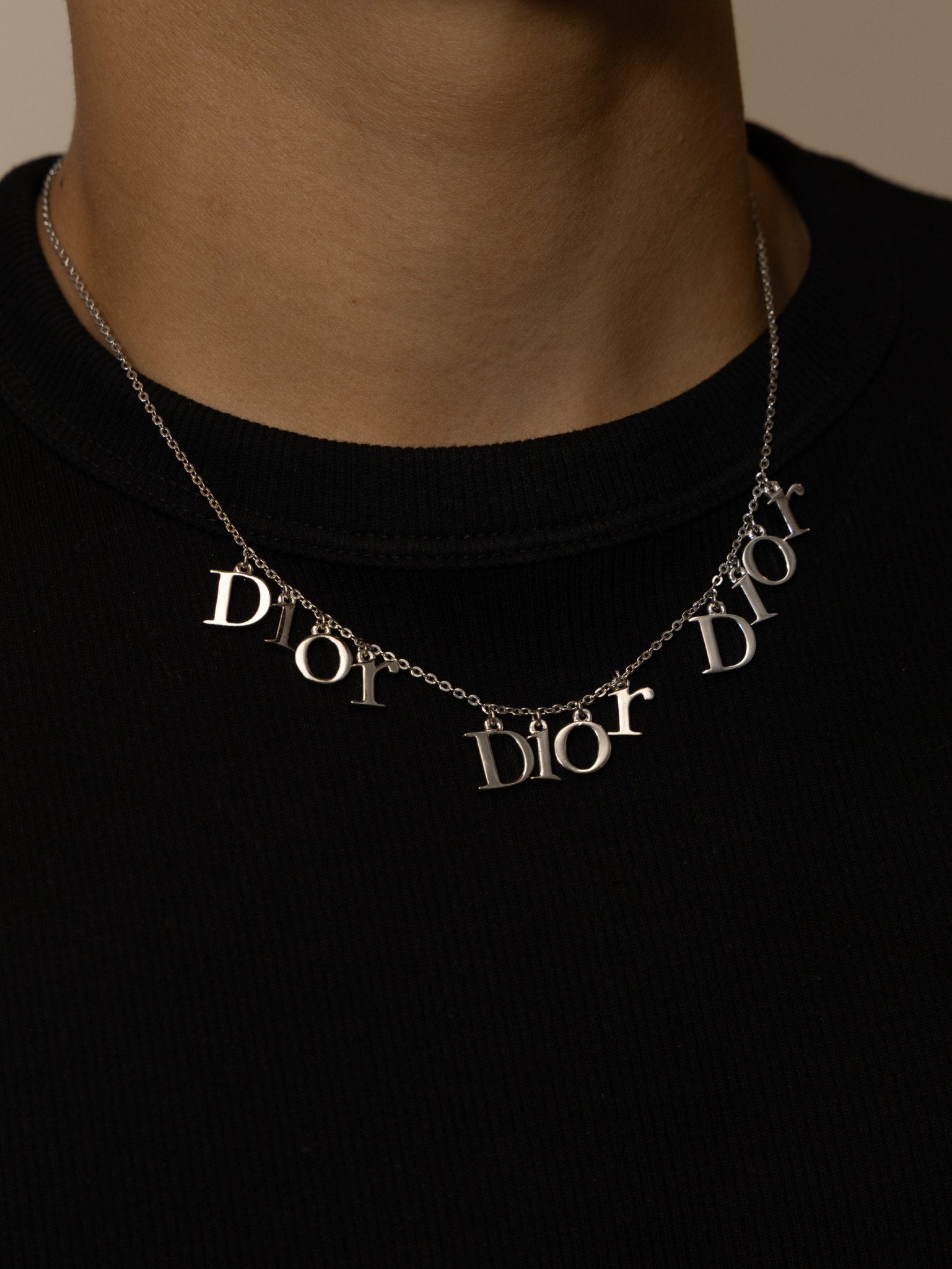 Dior Triple Logo Letters Necklace - FashioNica