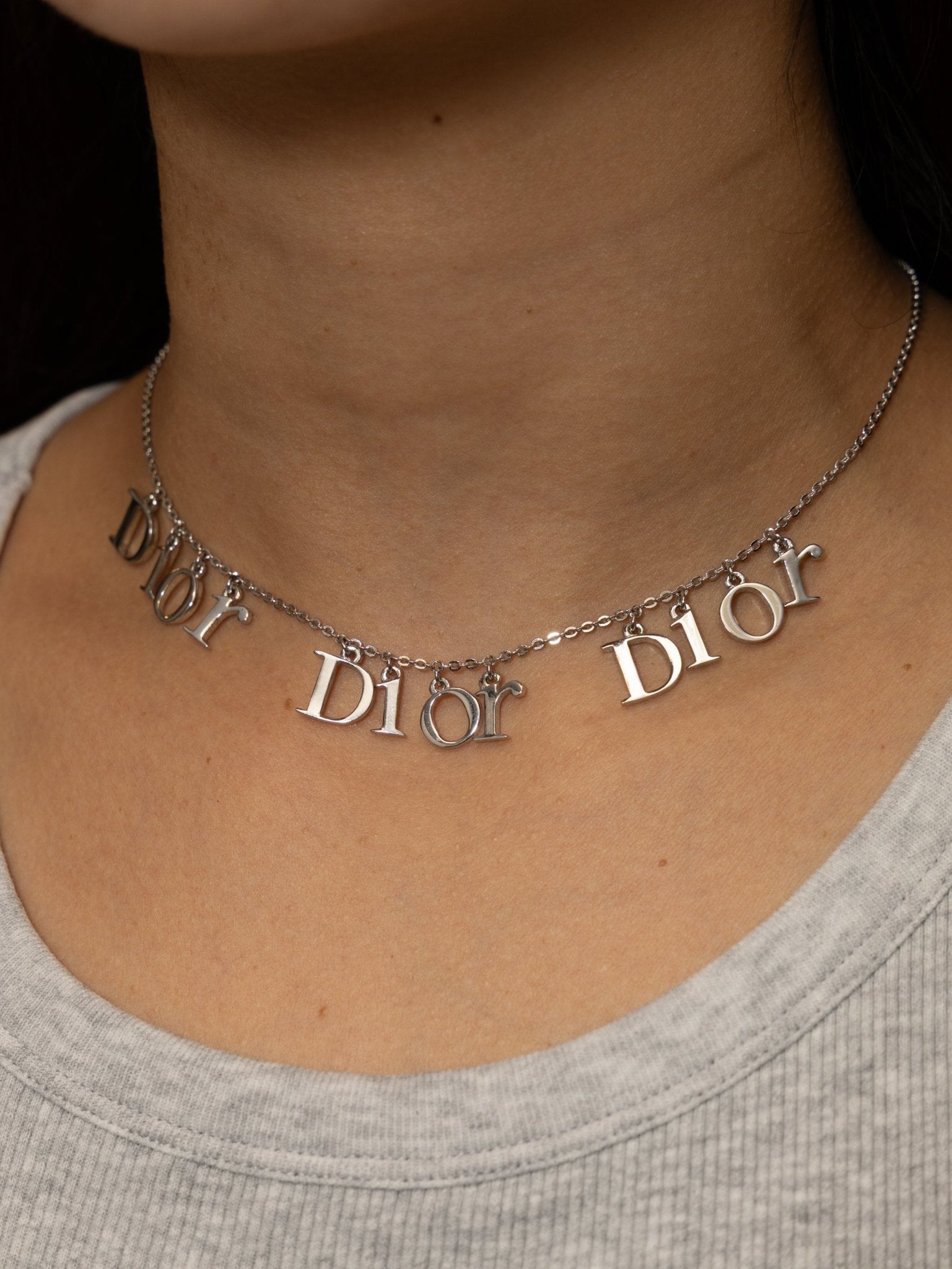 Dior Triple Logo Letters Necklace - FashioNica