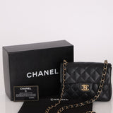 Discontinued Chanel 2004 Caviar Mini Square Flap Bag 24K GP - FashioNica