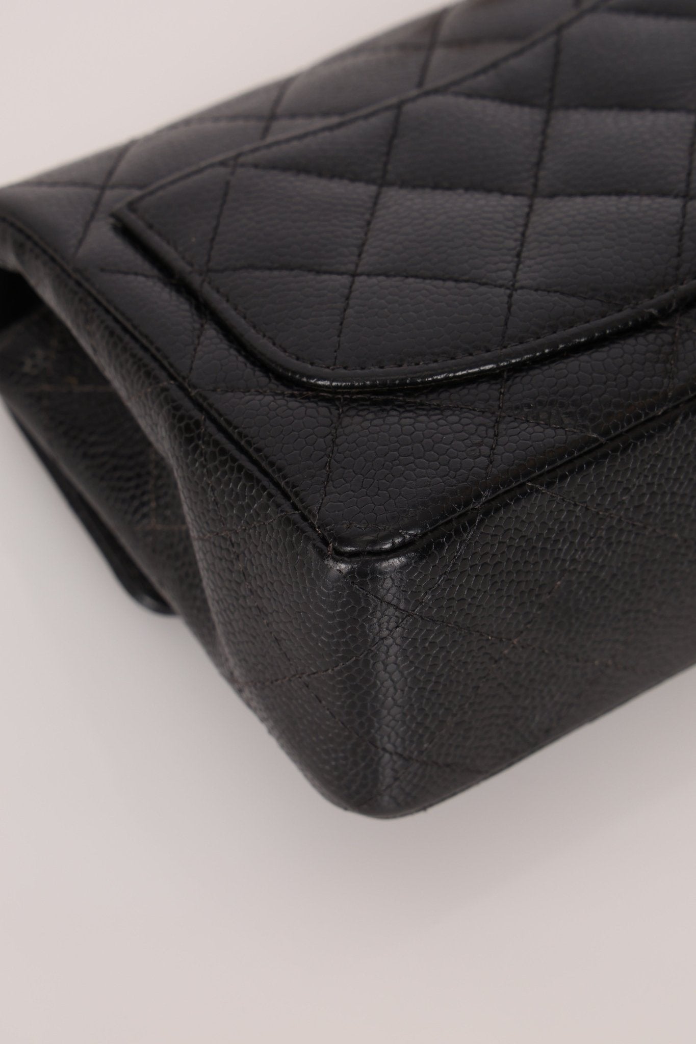 Discontinued Chanel 2004 Caviar Mini Square Flap Bag 24K GP - FashioNica