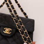 Discontinued Chanel 2004 Caviar Mini Square Flap Bag 24K GP - FashioNica