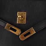 Discontinued Hermès 1988 Noir Box Kelly Sport 20 PM GHW - FashioNica