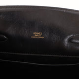 Discontinued Hermès 1988 Noir Box Kelly Sport 20 PM GHW - FashioNica