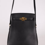 Discontinued Hermès 1988 Noir Box Kelly Sport 20 PM GHW - FashioNica