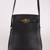 Discontinued Hermès 1988 Noir Box Kelly Sport 20 PM GHW - FashioNica