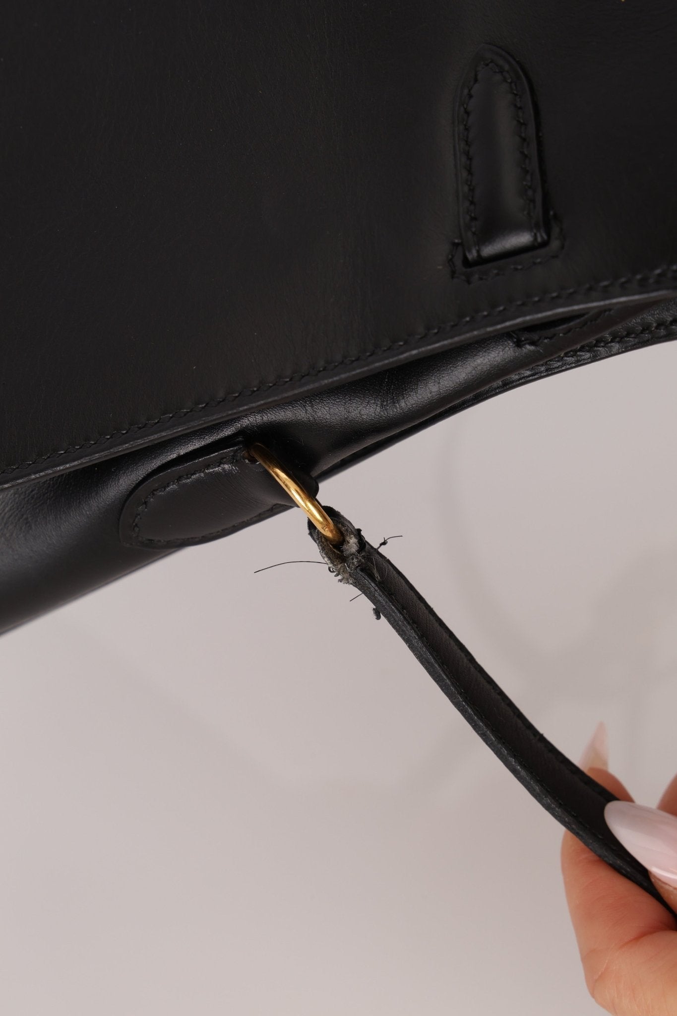 Discontinued Hermès 1988 Noir Box Kelly Sport 20 PM GHW - FashioNica