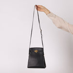 Discontinued Hermès 1988 Noir Box Kelly Sport 20 PM GHW - FashioNica