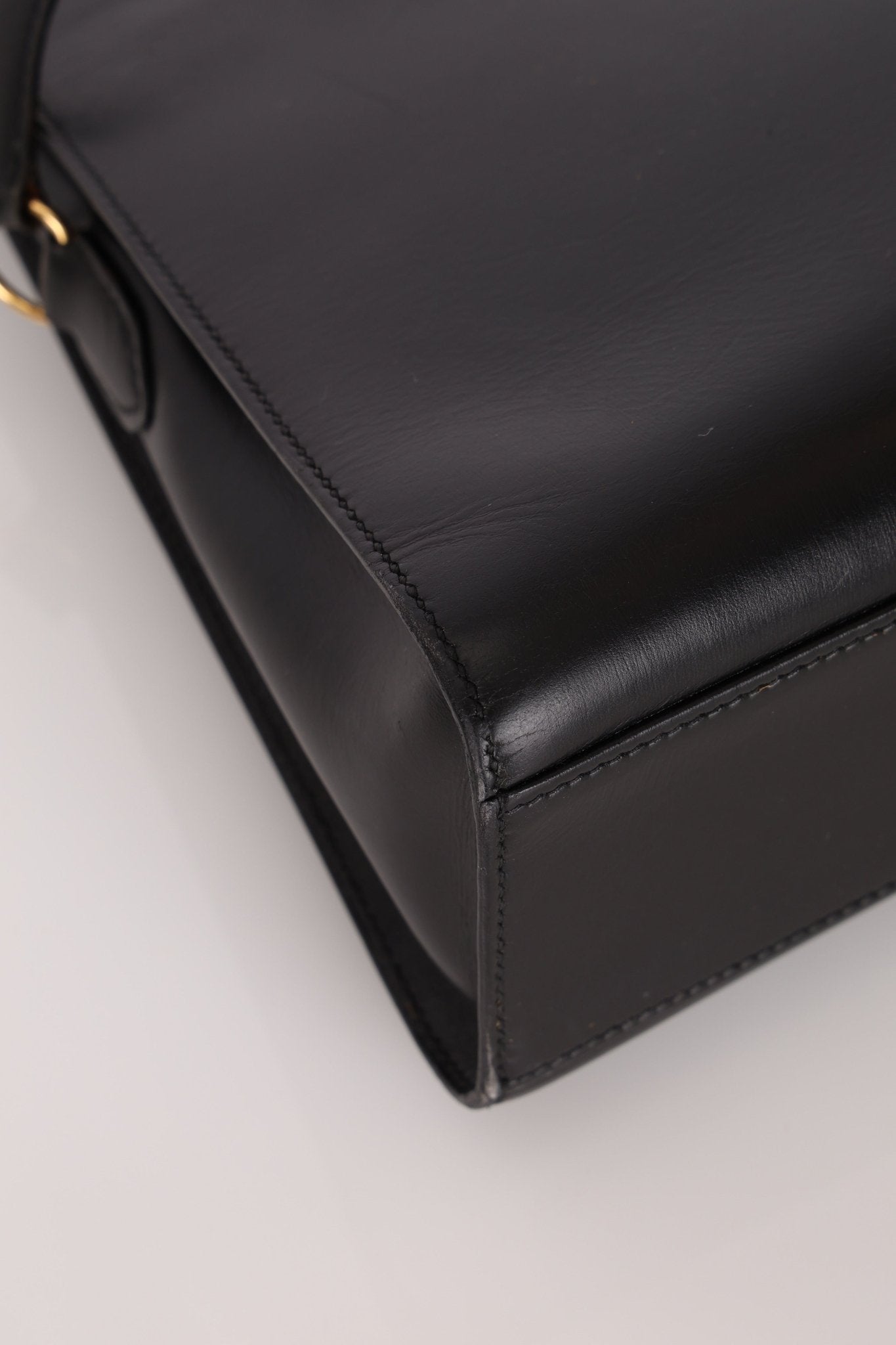 Discontinued Hermès 1988 Noir Box Kelly Sport 20 PM GHW - FashioNica