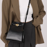 Discontinued Hermès 1990 Noir Box Kelly Sport 24 PM GHW - FashioNica